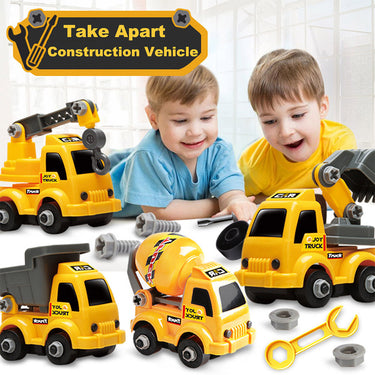 PACK OF 4 MINI CONSTRUCON ASSEMBLE TRUCK